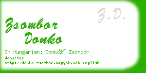 zsombor donko business card